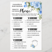 Blau Was auf dem Telefon Bilinguale Duschspielkart Flyer (Vorne)