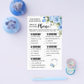 Blau Was auf dem Telefon Bilinguale Duschspielkart Flyer (Einzeln)