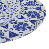 Blau/Weiß, 12-Punkte-Star-Tile Schneidebrett (Ecke)