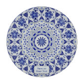 Blau/Weiß, 12-Punkte-Star-Tile Schneidebrett (Vorderseite)