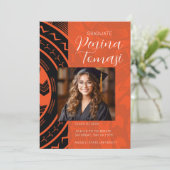 Blau-Weiß-Abschluss Einladung (Stehend Vorderseite)