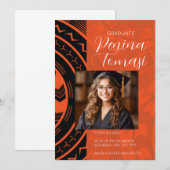 Blau-Weiß-Abschluss Einladung (Vorne/Hinten)