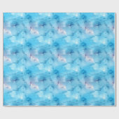 Blau-Weiß-Abstrakt Geschenkpapier (Flach)