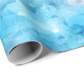 Blau-Weiß-Abstrakt Geschenkpapier (Rolleneckpunkt)