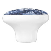 Blau-Weiß-Abstrakt Keramikknauf (Seitenansicht)