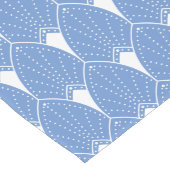 Blau-Weiß-Art-Deco-Muster 2 Großer Tischläufer (Ecke)