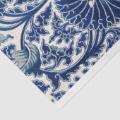 Blau-Weiß-Blumendecoupage Seidenpapier (Ausschnitt)