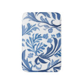 Blau-Weiß-Blumendesign | Chinoiserie Pattern Badematte (Vorderseite Vertikal)