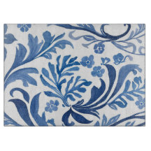 Blau-Weiß-Blumendesign | Chinoiserie Pattern