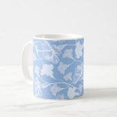 Blau-Weiß-Blumenmuster Kaffeetasse (Vorderseite Links)