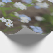 Blau-Weiß-Blüte Geschenkpapier (Ecke)