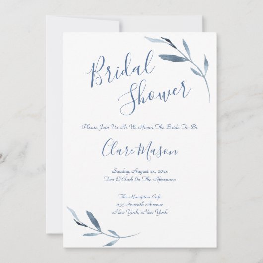 Blau-Weiß-Brautparty (Vorderseite)