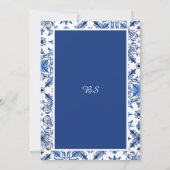 Blau-Weiß-Brautparty Einladung (Rückseite)