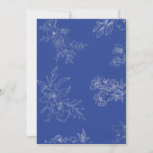 Blau-Weiß-Brautparty Einladung (Rückseite)