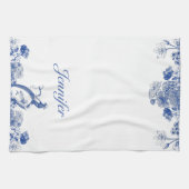 Blau-Weiß-China Muster mit Bird Geschirrtuch (Horizontal)