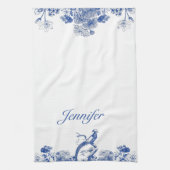 Blau-Weiß-China Muster mit Bird Geschirrtuch (Vertikal)