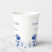 Blau-Weiß-China Muster mit Bird Pappbecher (Rechts)