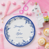 Blau-Weiß-China Muster mit Bird Pappteller (Party)