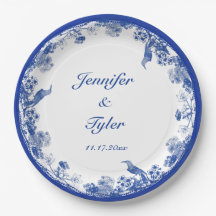 Blau-Weiß-China Muster mit Bird