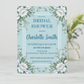 Blau-weiß Chinoiserie Antik Brautparty Einladung (Stehend Vorderseite)