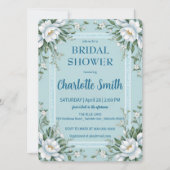 Blau-weiß Chinoiserie Antik Brautparty Einladung (Vorderseite)