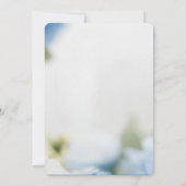 Blau-Weiß Chinoiserie Antik Brautparty Save The Date (Rückseite)