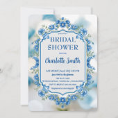 Blau-Weiß Chinoiserie Antik Brautparty Save The Date (Vorderseite)