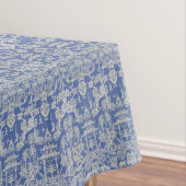 Blau Weiß Chinoiserie Cotton Dining Tableclout Tischdecke (Beispiel)