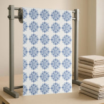 Blau Weiß Cottagecore Französische Landhaus Blumen