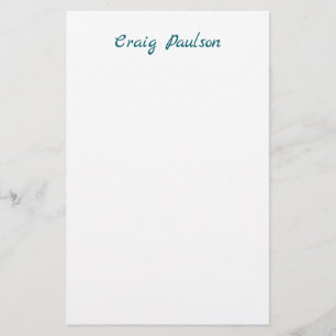 Blau Weiß Dein Name Einzigartig Spezial Minimalist Briefpapier