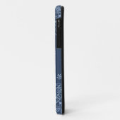Blau-weiß dekoratives Paisley-Muster Case-Mate iPhone Hülle (Hinten/Links)