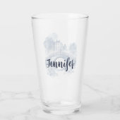 Blau-Weiß-Delft-Landschaft Glas (Rückseite)