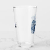 Blau-Weiß-Delft-Landschaft Glas (Rechts)