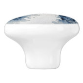 Blau-Weiß-Delft-Landschaft Keramikknauf (Seitenansicht)