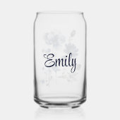 Blau-weiß Delft-Stil mit Wildblumen Dosenglas (Rückseite)