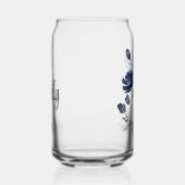 Blau-weiß Delft-Stil mit Wildblumen Dosenglas (Rechts)