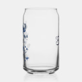 Blau-weiß Delft-Stil mit Wildblumen Dosenglas (Links)