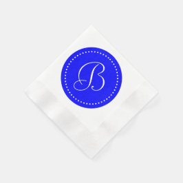 Blau/Weiß-Dosenmonogramm Serviette
