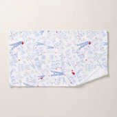 Blau-weiß-Eiffelturm Badehandtuch Set (Handtuch)