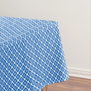 Blau-weiß einfaches florales Muster retro floral Tischdecke