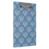 Blau-Weiß-Extravagante Damaskusmuster Klemmbrett (Rechts)