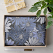 Blau-Weiß-Farbmuster Seidenpapier (Geschenk)