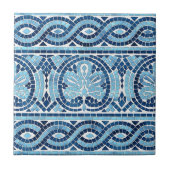 Blau-Weiß-Fliesen Fliese (Vorderseite)