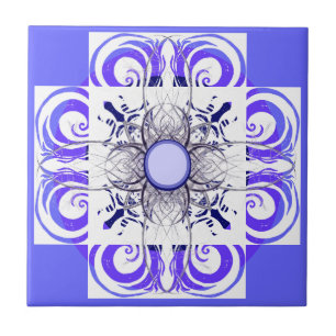 Blau-Weiß-Fliesen Fliese