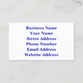 Blau-Weiß-Fraktal Visitenkarte (Rückseite)