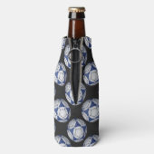 Blau-Weiß-Futbal-Muster Flaschenkühler (Flasche Rückseite)
