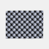 Blau-Weiß-Futbal-Muster Fleecedecke (Vorderseite (Horizontal))