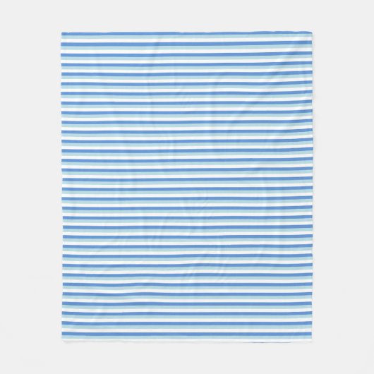 Blau-Weiß-Gestreift Fleecedecke (Vorderseite)