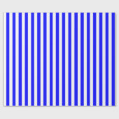 Blau/Weiß gestreift Geschenkpapier (Flach)