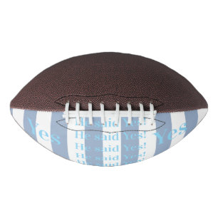 Blau & Weiß gestreifte Er sagte Ja! Fußball Sport Football